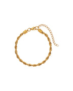 Pulsera Trenza Solar en acero inoxidable con PVD oro 18K