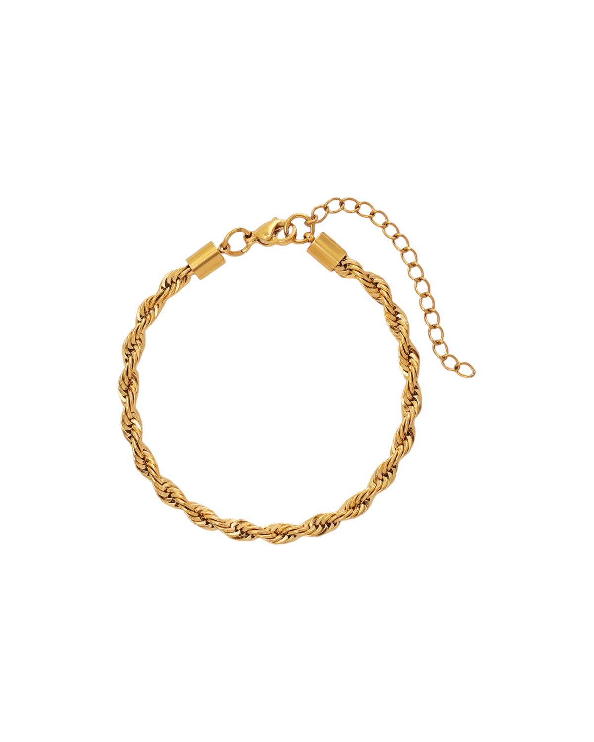 Pulsera Trenza Solar en acero inoxidable con PVD oro 18K