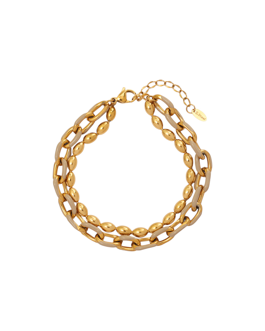 Pulsera Constelación Esmaltada en acero inoxidable con PVD oro 18K