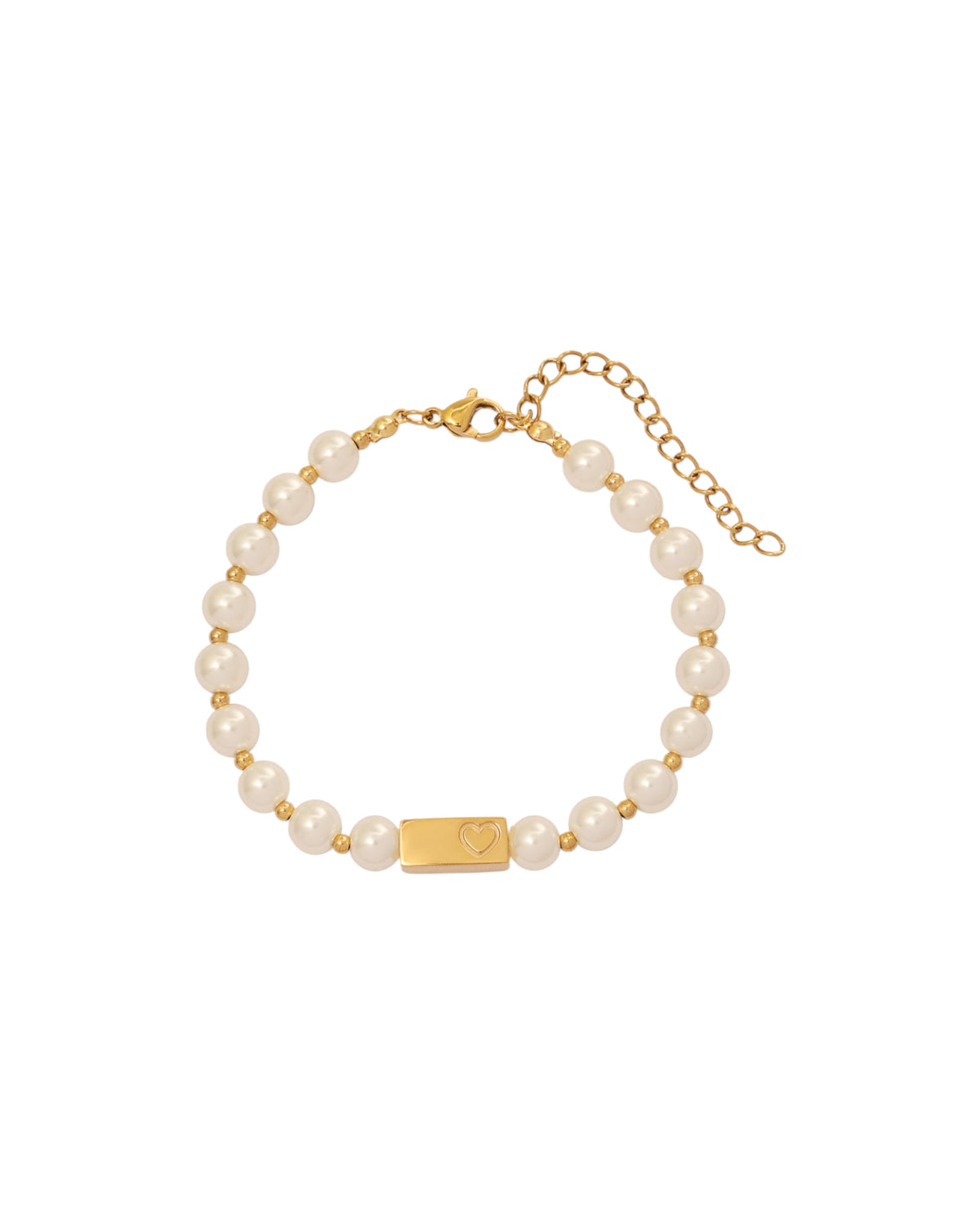 Pulsera Trenza Nacarada en acero inoxidable con PVD oro 18K