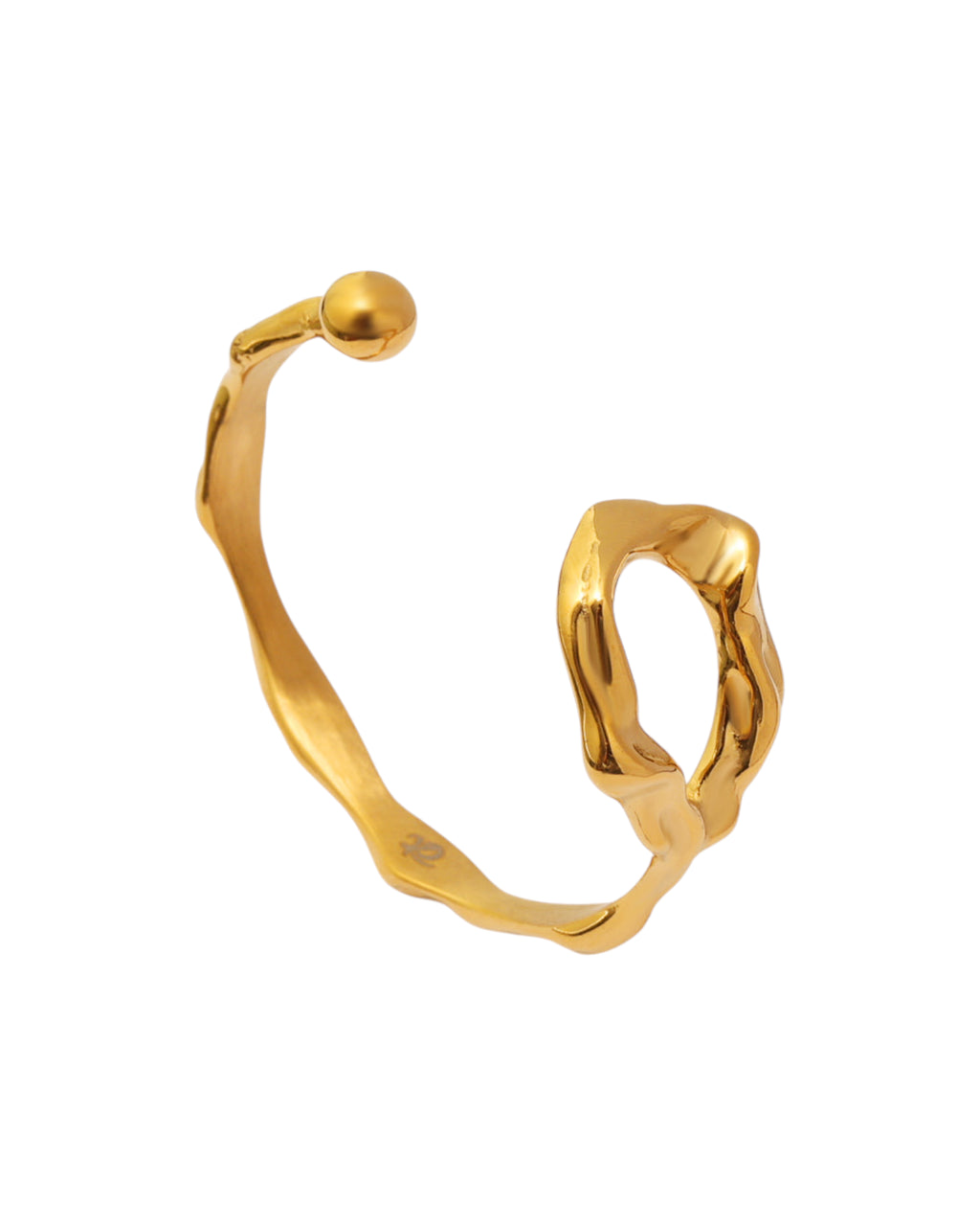Pulsera Círculo de Luz en acero inoxidable con PVD oro 18K
