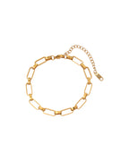 Pulsera Enlace Solar en acero inoxidable con PVD oro 18K