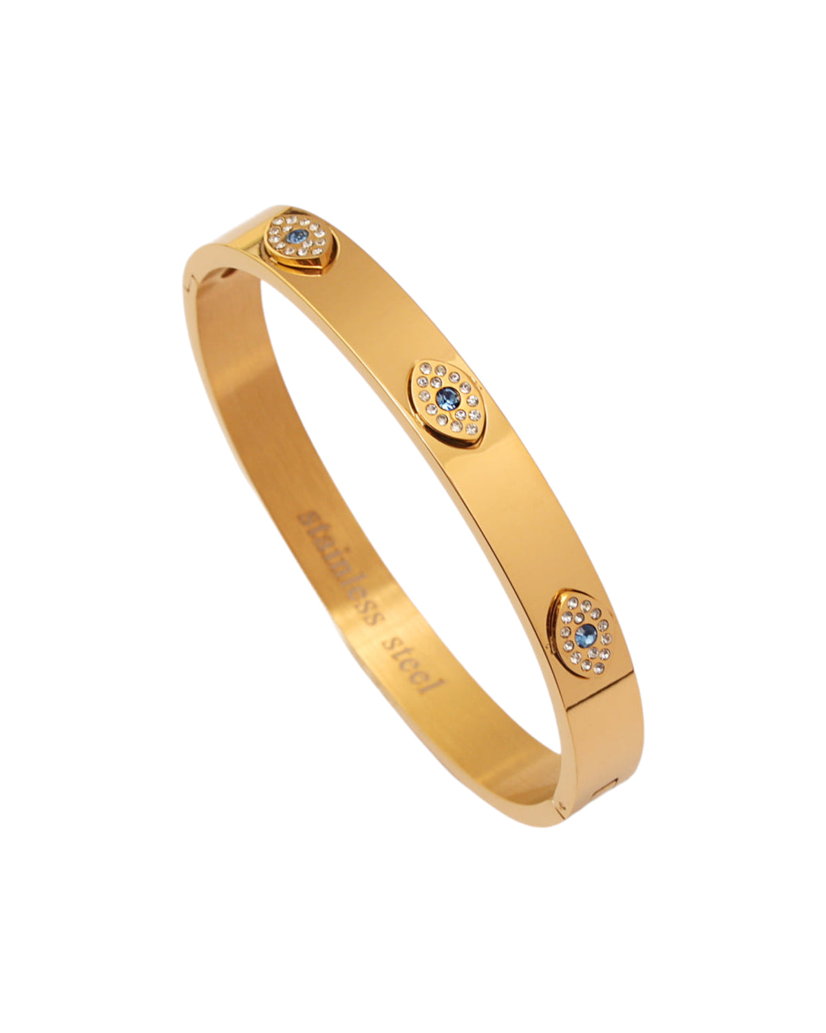 Pulsera Halo Firme en acero inoxidable con PVD oro 18K