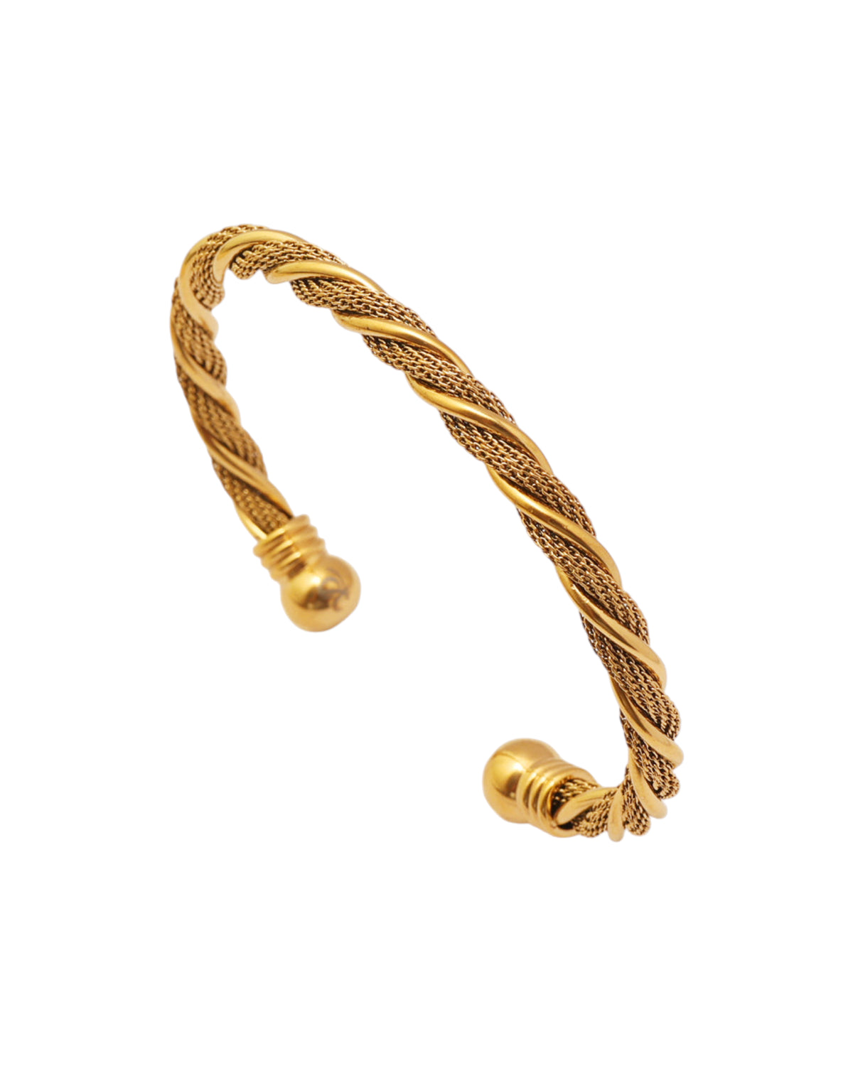Pulsera Trenza Dorada en acero inoxidable con PVD oro 18K