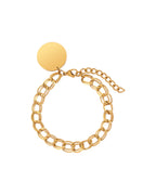 Pulsera Eslabón Radiante en acero inoxidable con PVD oro 18K