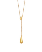 Collar Gota Dorada en acero inoxidable con PVD oro 18K