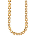 Collar Camino Dorado en acero inoxidable con PVD oro 18K