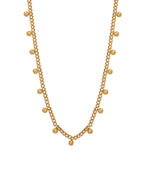 Collar Lluvia Dorada en acero inoxidable con PVD oro 18K