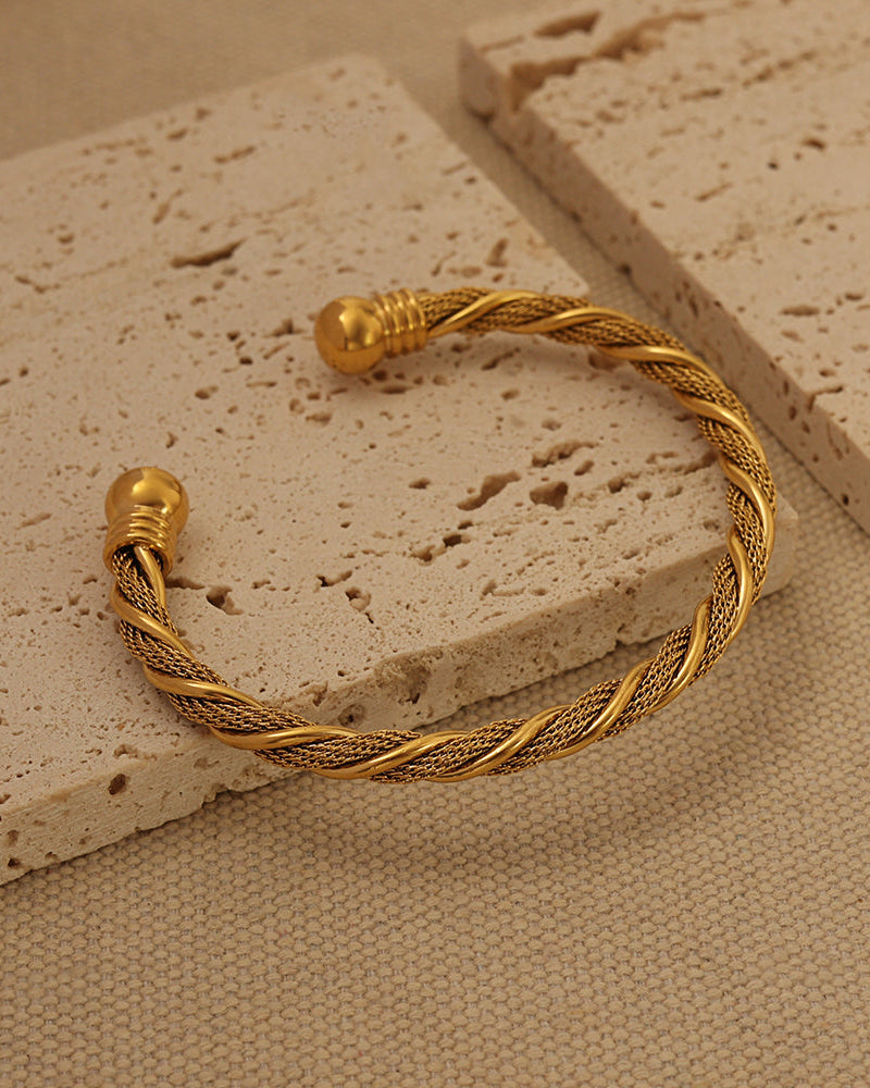 Vista adicional de pulsera Trenza Dorada de Xihe By Dm