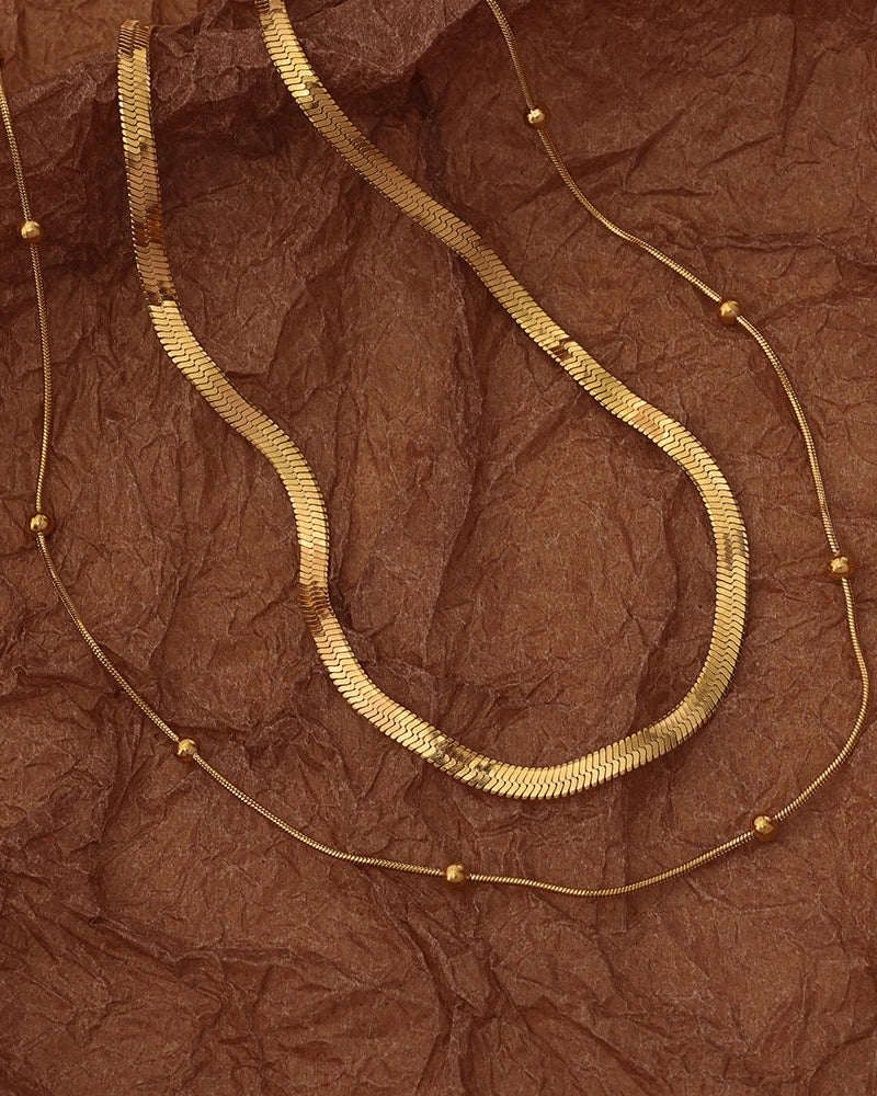 Vista adicional de collar Dúo Serpentina de Xihe By Dm