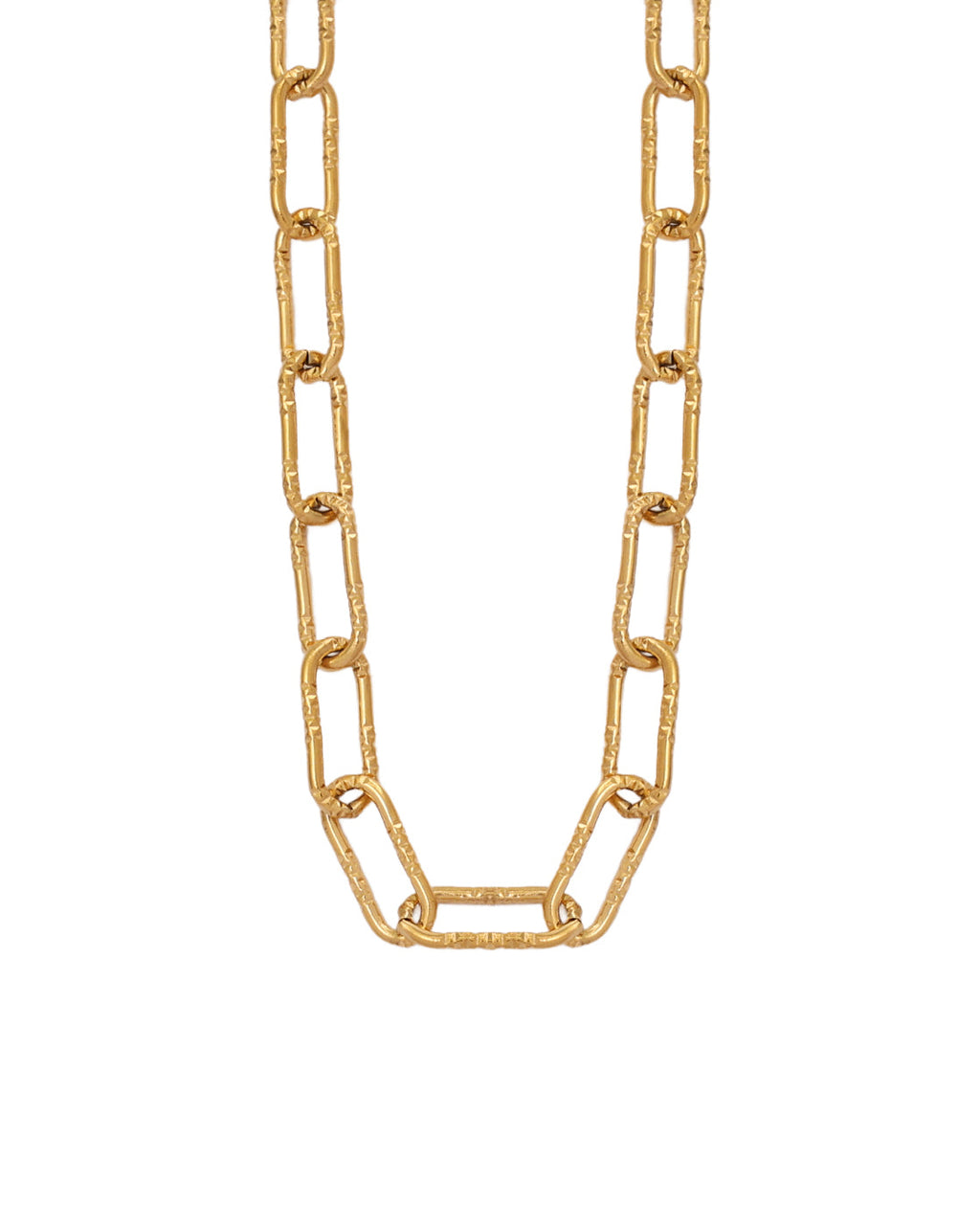 Collar Cadena Vértice en acero inoxidable con PVD oro 18K