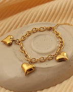 Vista adicional de pulsera Corazones Brillantes de Xihe By Dm