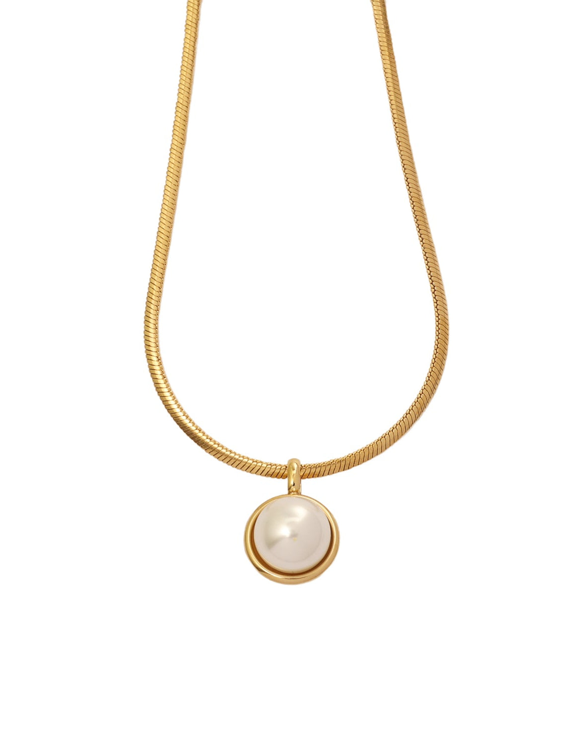 Collar Luna Abrazada en acero inoxidable con PVD oro 18K