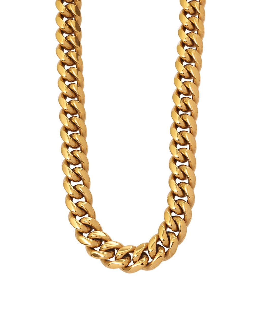 Collar Cadena Aurora en acero inoxidable con PVD oro 18K