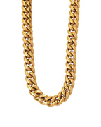 Collar Cadena Aurora en acero inoxidable con PVD oro 18K