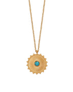 Collar Ojo del Alba en acero inoxidable con PVD oro 18K