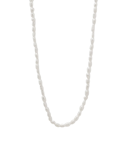 Collar Perla Aurora en acero inoxidable con PVD oro 18K