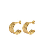 Aretes Rocío en acero inoxidable con PVD oro 18K