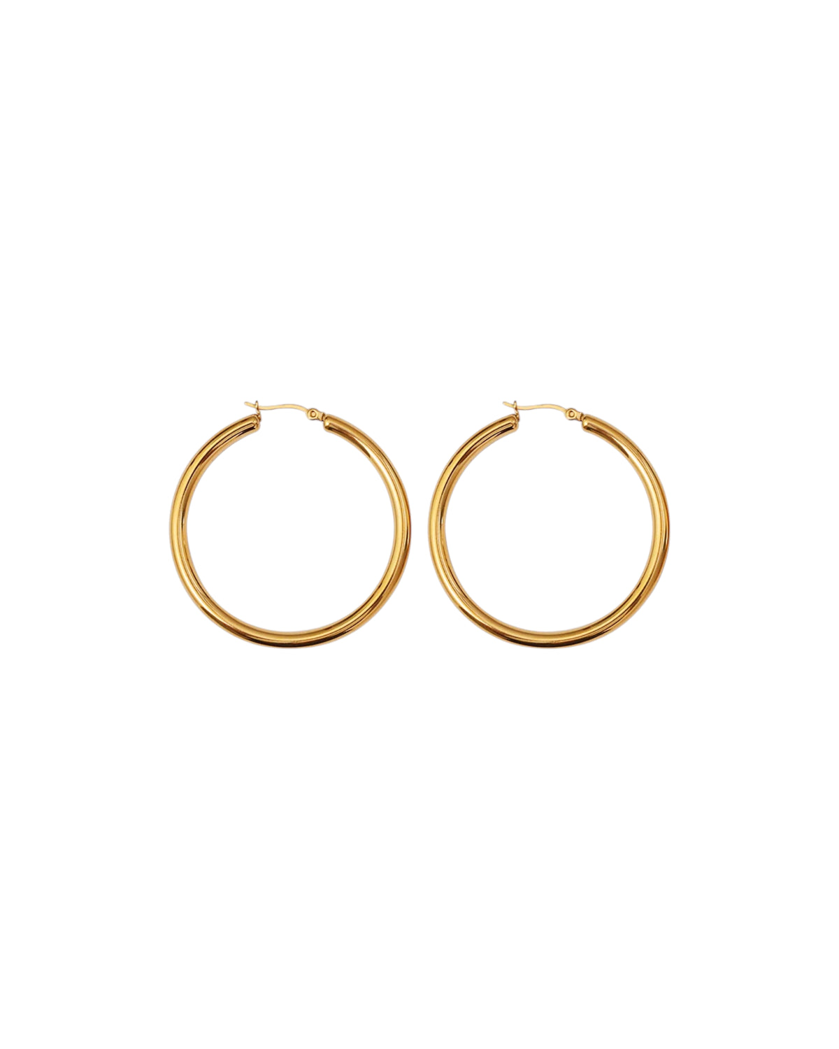 Aretes Cascada en acero inoxidable con PVD oro 18K