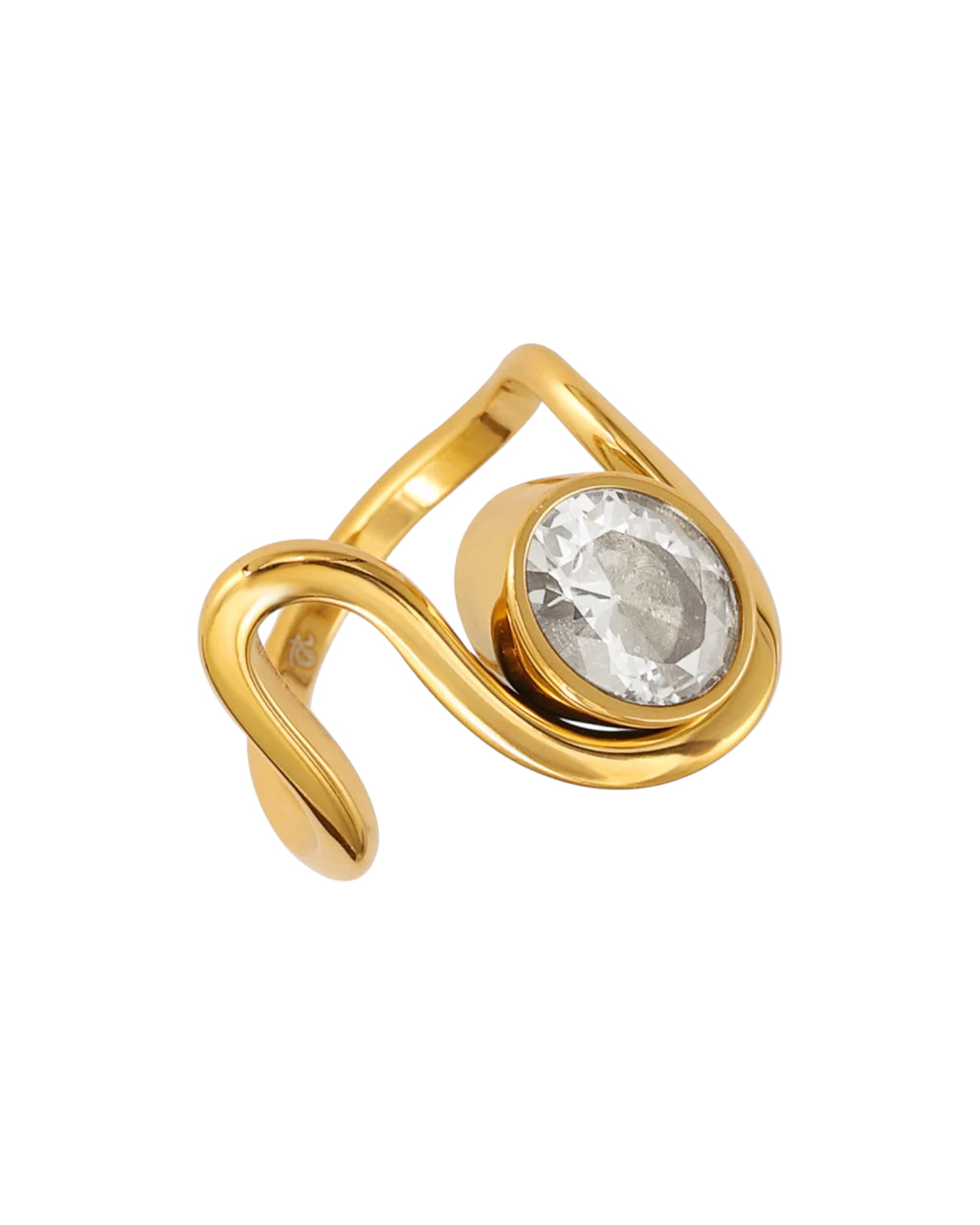 Anillo Brisa en acero inoxidable con PVD oro 18K