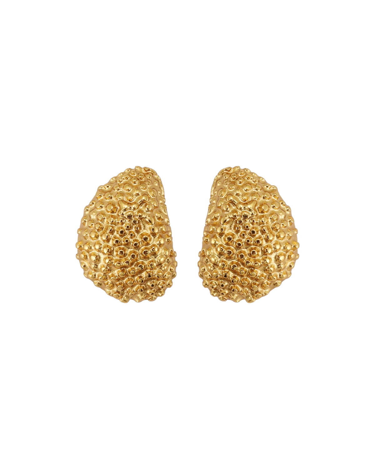 Aretes Lucero en acero inoxidable con PVD oro 18K