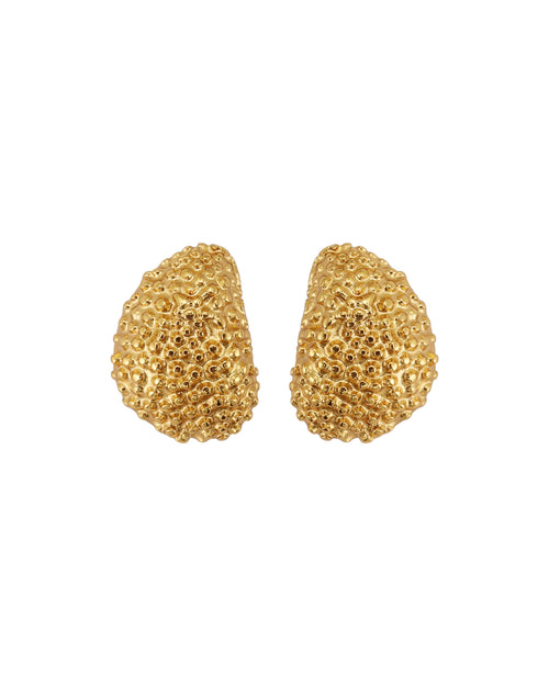 Aretes Lucero en acero inoxidable con PVD oro 18K