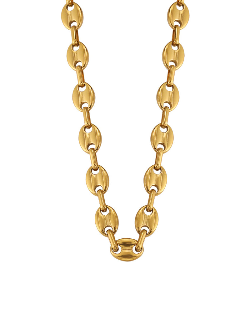 Collar Centauro en acero inoxidable con PVD oro 18K