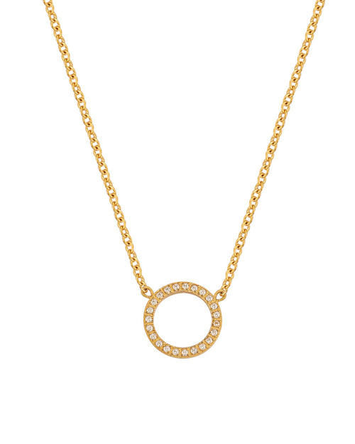 Collar Aro de Luz en acero inoxidable con PVD oro 18K