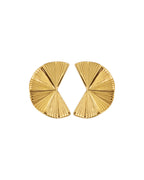 Aretes Elipse en acero inoxidable con PVD oro 18K