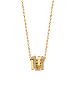 Collar Aries en acero inoxidable con PVD oro 18K
